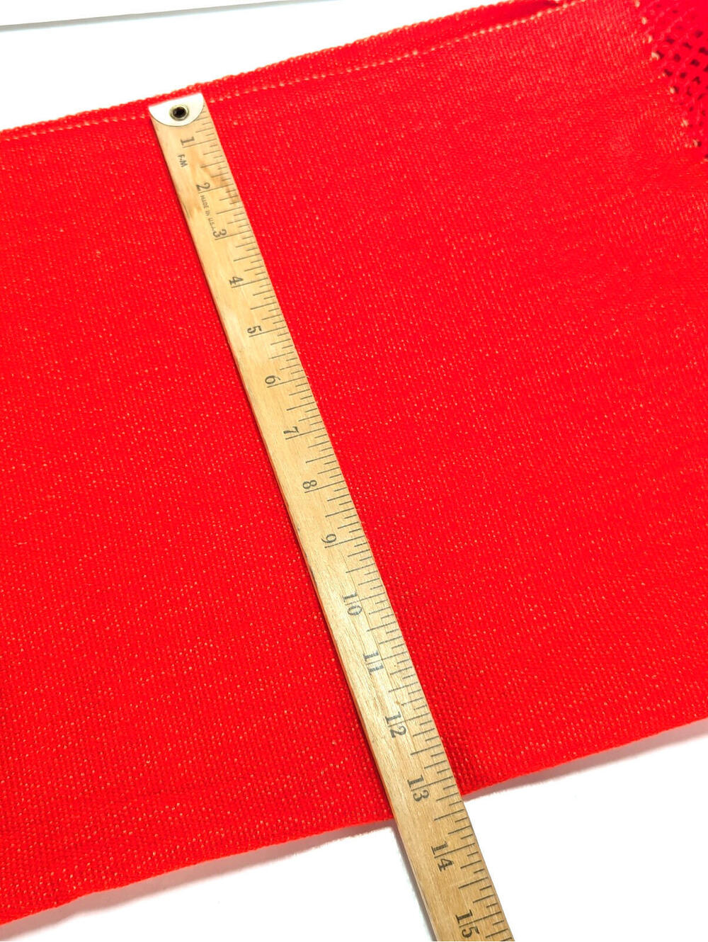 Red Pashmina Wrap With Tassles Shawl for Women Wool Cotton Blend 80" x 26" - Picture 9 of 9